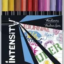 Bic Intensity Fine Pack de 20 Rotuladores - Punta Fina de 0.8mm - Trazo de 0.4mm - Tinta con Base de Agua - Colores Surtidos