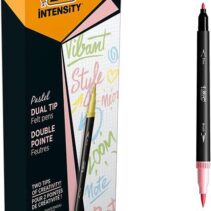 Bic Intensity Dual Tip Pastel Rotulador Doble Punta - Punta de Pincel + Punta Fina - Tinta con Base de Agua - Colores Pastel Surtidos