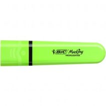 Bic Marking Highlighter Flat Marcador Fluorescente - Punta Biselada - Trazo entre 1.20 y 4.60 mm - Tinta con Base de Agua - Color Verde