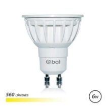 Elbat Bombilla LED GU10 6W 560LM Luz Calida - Ahorro de Energia - Larga Vida Util - Facil Instalacion - Color Blanco Calido