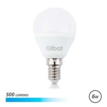 Elbat Bombilla LED G45 6W 500LM E14 Luz Fria - Ahorro de Energia - Larga Vida Util - Bajo Consumo - Color Blanco