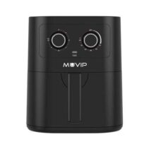 Muvip Freidora Aire Caliente 4.5 Litros - Cocina con hasta 80% menos de grasa - Control de tiempo y temperatura - Olla antiadherente - Potencia 1600W - Capacidad 1200gr - Temperatura regulable 0-200ºC - Temporizador 1-60min - Color Negro