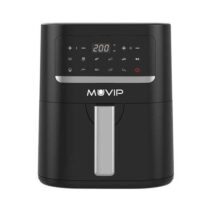 Muvip Freidora Aire Caliente 4.5L 1600W Pantalla Tactil - 10 Programas Preestablecidos - Cocina con 80% Menos Grasa - Olla Antiadherente - Temperatura Regulable 50-200ºC - Color Negro