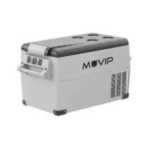 Muvip Nevera Portatil de Compresor 35L - Proteccion Bateria Vehiculo - Luz LED - Temperatura -20º/+20º - Conexion 12/24/220V - Consumo 50W - Compresor Silencioso - Asas Desmontables - Control Bluetooth - Medidas 693x345x381cm - Color Gris