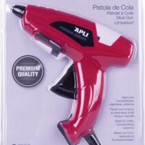 Apli Pistola de Cola Termofusible 40W para Barras de Ø11mm - Incluye 2 Barras de Cola de Ø11mm x 10cm - Color Rojo