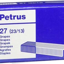 Petrus Caja de 1000 Grapas 23/13 Cobreadas - Hasta 100 Hojas - Patilla de 13mm