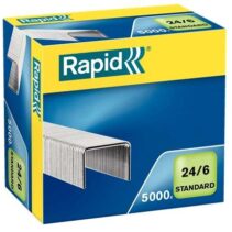 Rapid Confort Caja de 5000 Grapas 24/6 - Hasta 20 Hojas - Alambre Flexible - Patilla de 6mm