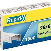 Rapid Confort Caja de 1000 Grapas 26/6 - Hasta 20 Hojas - Alambre Flexible Galvanizado - Patilla de 6mm