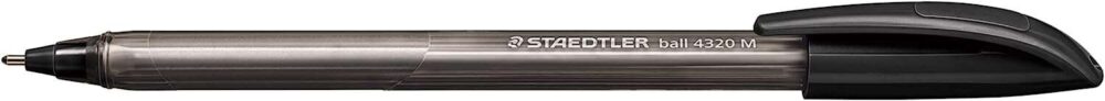 Staedtler Ball 4320 M Boligrafo Punta de Bola 1mm - Escritura Suave - Cuerpo Triangular - Color Negro