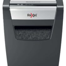 Rexel Momentum x312 Destructora de Papel 23L - Corte Confeti 5x42mm - Funcionamiento Ininterrumpido 6Min. - Color Negro/Plata