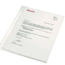 Esselte Funda Porta Documentos A4 - PP - Calidad Luxe Cristal Liso Extra - Multitaladro-11 - Caja 100 - Transparente