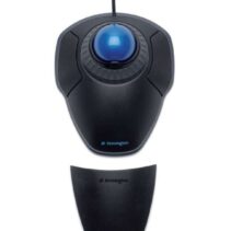 Kensington Trackball Orbit con Anillo de Desplazamiento - Bola de 40mm - Personalizacion de Botones - Precision Optica - Reposamuñecas Extraible - Negro