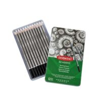 Derwent Academy Sketching Pack de 12 Lapices de Grafito Hexagonales de Durezas Surtidas - Especial para Bocetos - Cuerpos de Madera Natural - Faciles de Afilar - Resistentes a la Rotura