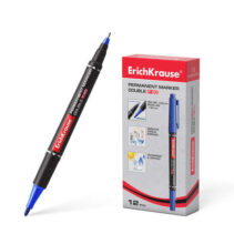 Erichkrause Double P-80 Doble Cara Marcador Permanente - Universal y Fineliner 2 en 1 - Tinta a Base de Alcohol Resistente al Agua y a los Rayos UV - Secado Rapido - No Toxico - Vida Util de 5 Años - Colorido