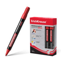 Erichkrause Marcador Permanente P-200 - Punta en Forma de Bala - Resistente al Agua y a los Rayos UV - Color Rojo