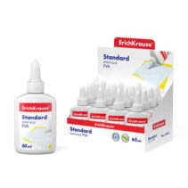 Erichkrause Cola Blanca PVA Standard 60ml - Aplicador Autolimpiante - Regulador de Intensidad - No Toxico - Resistente al Frio - Color Blanco