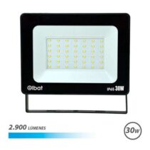 Elbat Foco LED de 30W - Potencia: 30W - Lumenes: 2900 - 6.500K Luz Fria - 30.000 - 50.000 Horas de Vida - Angulo 120º - Proteccion: IP65 para Usar en Exterior - Color Negro