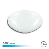 Elbat Lampara LED - Potencia 12W - Lumenes 1200 - Luz Fria 6500K - Ac 175-265V - Diametro 23cm - Angulo 180º - 30.000 Horas - Color Blanco