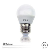 Elbat Bombilla LED - Potencia: 7W - Lumenes: 600 - Tipo de Luz: 4000K Luz Blanca - Casquillo: E27 - Angulo: 220º - Dimensiones: 45X78mm - 30000 Horas de Vida - 15000 Encendidos - Color Blanco