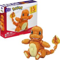 Mattel Mega Construx Wonder Builders Pokemon Charmander Jumbo - Figura de Construccion - Tamaño 25cm aprox. - 750 Piezas