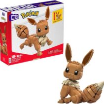 Mattel Mega Construx Wonder Builders Pokemon Eevee Jumbo - Figura de Construccion - Tamaño 29cm aprox. - 824 Piezas