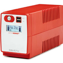 Salicru SPS 850 SOHO+ Sistema de Alimentacion Ininterrumpida - SAI/UPS - de 850 VA Line-interactive - Doble Cargador USB - Color Rojo