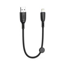 XO Cable NB247 Carga Rapida USB - Lightning - 6A - 25cm con Clip - Color Negro