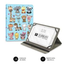 Subblim Trendy Case Funda Universal para Tablet - Diseño de Animales - Acabado en PU - Soporte Antideslizante - Compatible con Tablets de 9