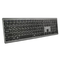 Subblim Teclado Bluetooth Pure Extended - 12.7 x 42 x 1.9 cm - Multidispositivo - Teclado numérico - Alta precisión - Color Negro/Gris