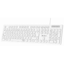 Subblim Teclado Business Slim Silencioso - 430 x 132 x 23 mm - Teclas Planas - Resistente a salpicaduras - Diseño delgado y completo - Conector USB Plug&Play - Color Blanco