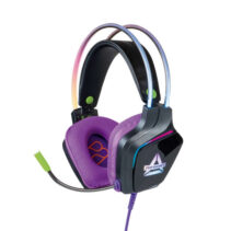 FR-TEC Auriculares Gaming con Luz RGB - Control de Volumen y Mute en Cable - Microfono Flexible - Altavoz de 50mm - Conexion Jack 3.5mm y USB 2.0 - Color Negro