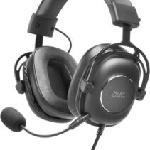 Mars Gaming Auriculares MH6 NEOGRAPHENE 7.1 - Drivers Neographene - Cancelacion de Ruido Pasiva - Tarjeta de Sonido DAC 7.1 - Estructura Ultra-Ligera - Microfono Clear Voice - Software de Control - Color Negro