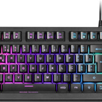 Mars Gaming Teclado MKREVO TKL con Pad Numerico - Tecnologia H-Mech - Iluminacion RGB 12 Modos - Rueda de Control Dual - Compatibilidad Multiplataforma - Portugues - Color Negro