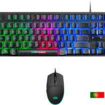 Mars Gaming Combo Gaming MCPTKL - Teclado TKL y Raton Ligero - Iluminacion RGB Breathing & Flow - Tecnologia H-Mech - Hasta 3200 DPI - Switches Mecanicos Huano - Prestaciones Gaming de Alto Nivel - Compatibilidad Total - Color Negro