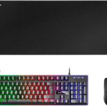 Mars Gaming Pack Premium Teclado hibrido H-MECH - Raton Ultra ligero 10K - Alfombrilla XXL - Tecnologia H-MECH - Iluminacion FRGB Rainbow - Raton Ultra-ligero 69g - Sensor Optico de 10000 DPI - Switches Mecanicos KAILH - Color Negro