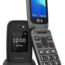 SPC Harmony 4G Telefono Movil para Mayores - Botones Grandes Retroiluminados - Volumen de Timbre de hasta 97.5Db - Compatible con Audifonos - Boton de SOS - Funcion Smart Help - Base de Carga Incluida - Color Negro