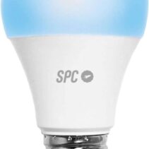 SPC Aura 800 Bombilla Led Regulable Wi-Fi E27 - Control de Intensidad y Color - Compatible con Amazon Alexa y Google Assistant - APP SPC Iot - Color Blanco