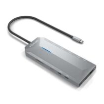 Aisens USB-C Dock 12 En 1 - USB-C a 2xHDMI - 1xRJ45 - 3xUSB-A - 2xUSB-C - 1xUSB-C PD - 1xAudio - 1xSD - 1xMicro SD - 15cm - Color Gris