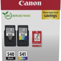 Canon PG-540/CL-541 Pack de 2 Cartuchos de Tinta Originales + 50 Hojas de Papel Fotografico - 5225B013