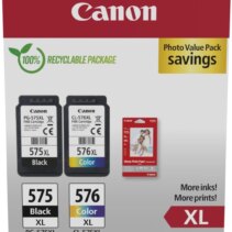 Canon PG575XL/CL576XL Multipack de 2 Cartuchos de Tinta Originales + 50 Hojas de Papel Fotografico - 5437C006