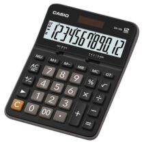 Casio DX-12B Calculadora de Escritorio - Pantalla Extragrande LCD de 12 Digitos - Solar y Pilas - Color Negro