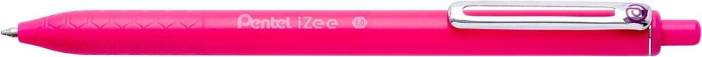 Pentel iZee Boligrafo de Bola Retractil - Punta 0.7mm - Trazo 0.35mm - Clip de Metal - Color Rosa