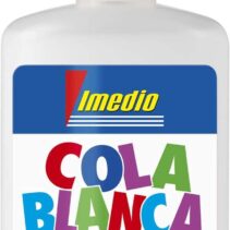 Imedio Cola Blanca Escolar 125gr - Sin Disolventes - Bote Blando Ideal para Niños - Con Espatula Incorporada