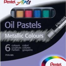 Pentel Oil Pastels Pack de 6 Pasteles Oleo Metalicos - Blandos