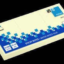 Global Notes inFO Pack de 3 Blocs de 100 Notas Adhesivas 50 x 40mm - Certificacion FSC? - Color Amarillo