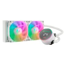 Unykach Aquastorm 240 Kit de Refrigeracion Liquida - 2 Ventiladores de 120mm - Iluminacion RGB - Visualizacion Temperatura CPU - Tubo de 335mm