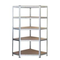 Blim Estanteria Galvanizada - 180x90x40x90cm - 5 Baldas Ajustables - Soporte 175kg por Balda - Espesor Acero 0.62mm - Espesor Estantes de Madera MDF 4mm - Facil Montaje - Color Gris