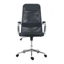 Muvip OF2000 Silla de Oficina - Altura Regulable con Elevacion a Gas - Soporte Lumbar - Asiento Acolchado - Base Giratoria de Acero de 320mm - Peso Maximo 100kg - Color Negro