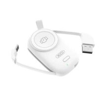 XO Cargador Magnetico Portatil - 1200Mah - Carga Inalambrica 3W - Tipo C y USB 5V/2A - Facil Transporte - Carga Rapida - Resistente - Estabilidad y Proteccion - Compatible con Multiples Dispositivos - Color Blanco