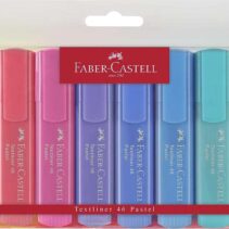 Faber-Castell Textliner 46 Pastel Pack de 8 Marcadores Fluorescentes - Punta Biselada - Trazo entre 1mm y 5mm - Tinta con Base de Agua - Colores Surtidos